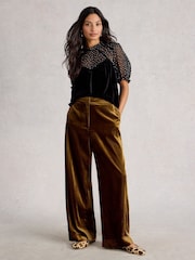 White Stuff Black Lexi Velvet Top - Image 1 of 6