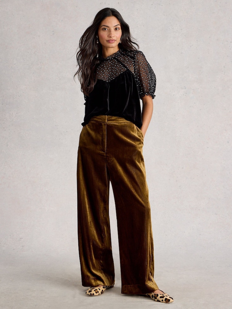 White Stuff Black Lexi Velvet Top - Image 1 of 6 White Stuff Black Lexi Velvet Top - Image 1 of 6