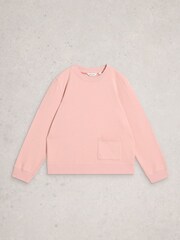 White Stuff Pink Nep Sweatshirt - Image 5 of 6