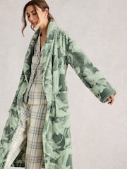 White Stuff Green Clover Print Dressing Gown - Image 3 of 6