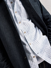 White Stuff Blue Finsbury Geo Print Shirt - Image 3 of 6