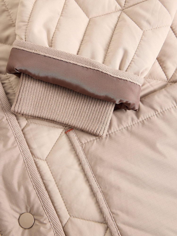 White Stuff Natural Carmel Borg Lined Quilted Coat - Image 6 of 6 White Stuff Natural Carmel Borg Lined Quilted Coat - Image 6 of 6