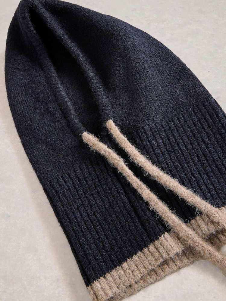 Azul - White Stuff Emma Knitted Hood Hat - Imagen 2 de 2