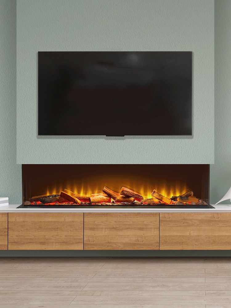 Acantha Black Aspire 125 Panoramic Media Wall Electric Fire - Image 1 of 4 Acantha Black Aspire 125 Panoramic Media Wall Electric Fire - Image 1 of 4