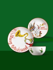 The Grinch 12 Piece White Merry Grinchmas Dinner Set - Image 1 of 5