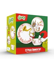 The Grinch 12 Piece White Merry Grinchmas Dinner Set - Image 5 of 5