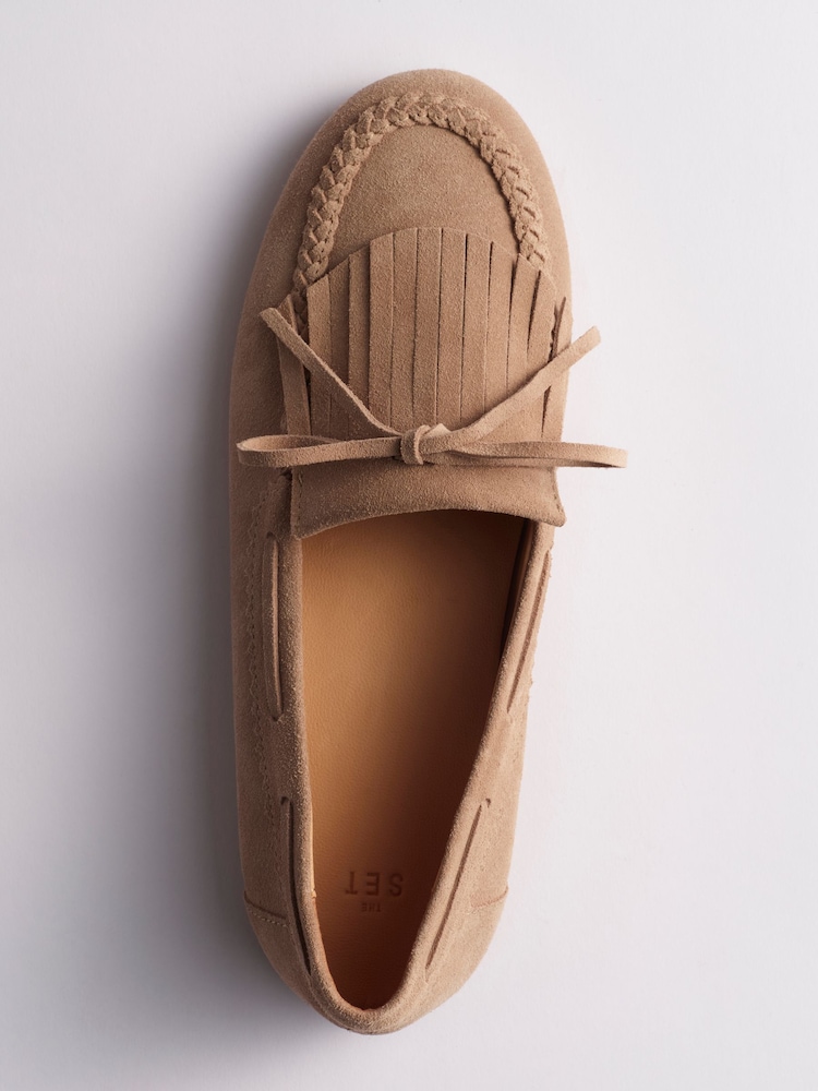 The Set Premium Comfort Suede Loafer Boat Shoes Sand - Image 1 of 4