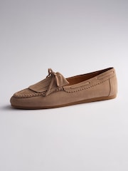 The Set Premium Comfort Suede Loafer Boat Shoes Sand - Image 3 of 4