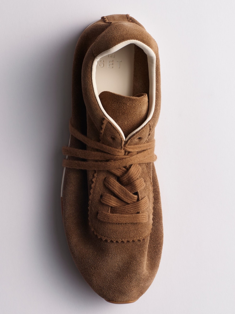 タン ブラウン - The Set プレミアム コンフォート ソフト スエード スニーカー - 画像 6 / 6