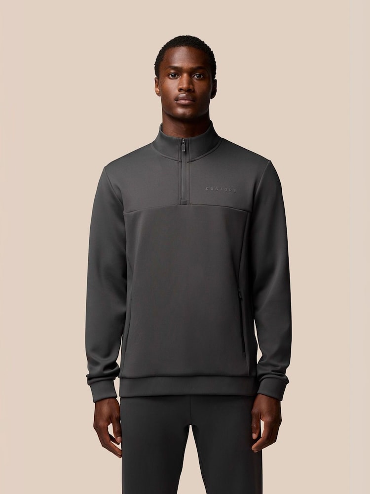Castore Grey Flex Quarter Zip Sweatshirt - Image 1 of 3