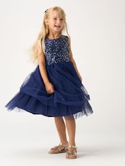 Miss Jacquard Star Jacket and Sequin Dress Set - Image 2 of 5