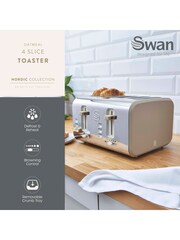 Swan Oatmeal Nordic 4 Slice Toaster - Image 2 of 8