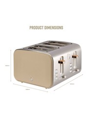 Swan Oatmeal Nordic 4 Slice Toaster - Image 3 of 8