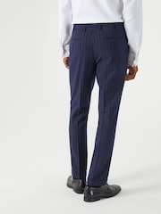 Skopes Blue Declan Suit Tapered Slim Fit Pinstripe Trousers - Image 2 of 4