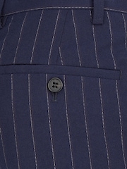 Skopes Blue Declan Suit Tapered Slim Fit Pinstripe Trousers - Image 4 of 4