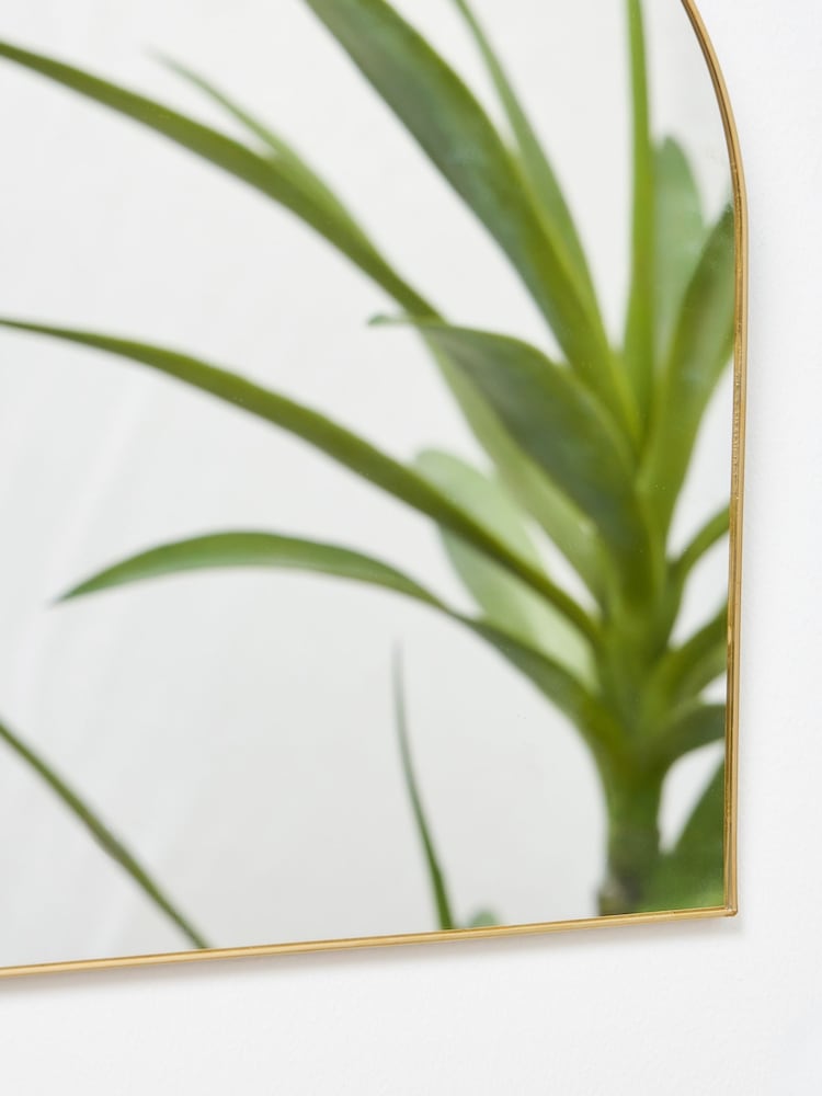 Oliver Bonas Gold Velvet Bow Hanging Mirror - Image 2 of 4 Oliver Bonas Gold Velvet Bow Hanging Mirror - Image 2 of 4