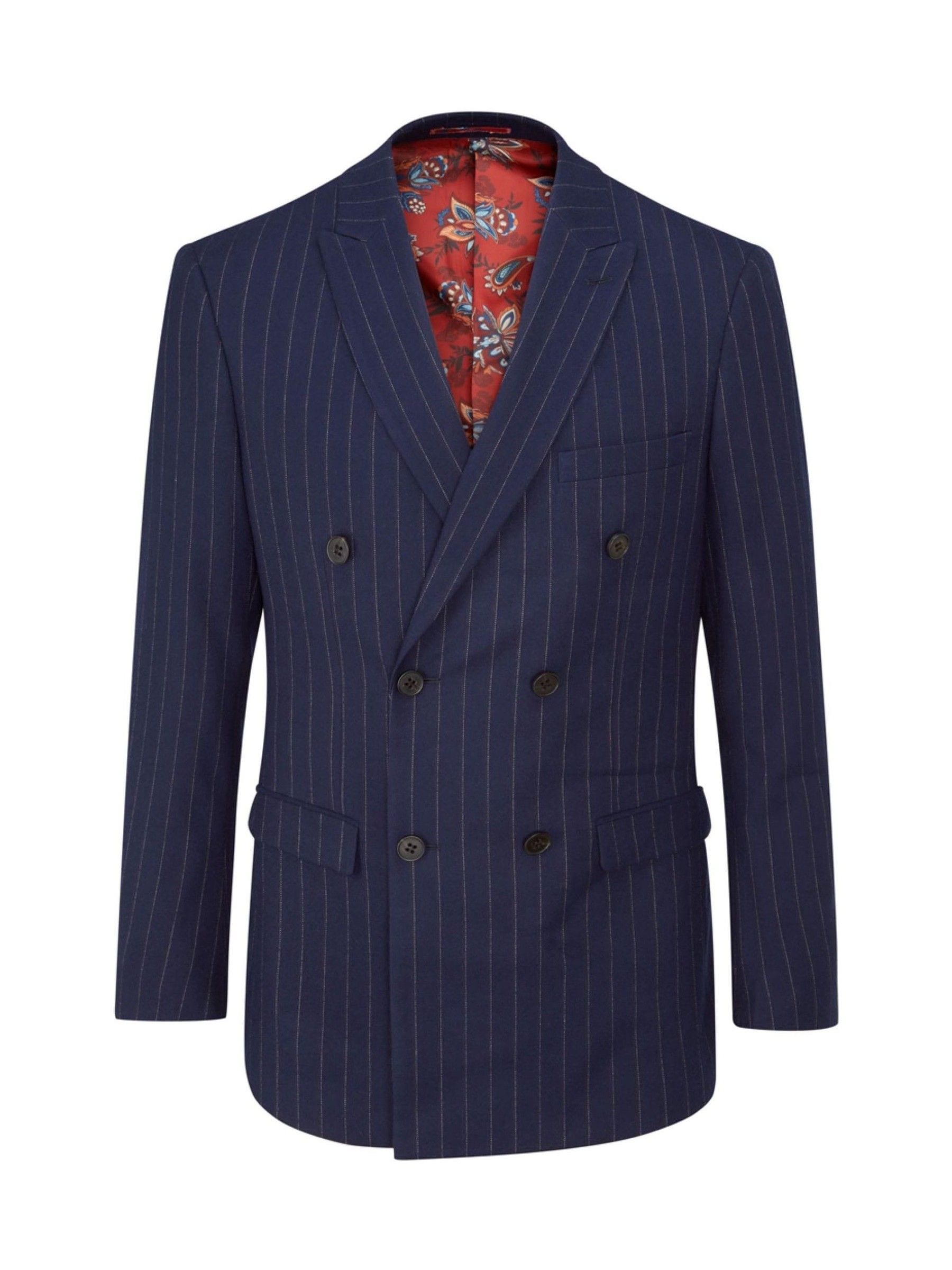 Buy Skopes Blue Declan Suit Slim Fit Pinstripe Double Breasted