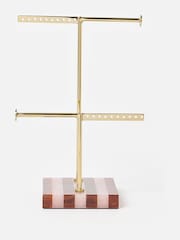 Oliver Bonas Gold Glass Boucle Jewellery Stand - Image 1 of 4