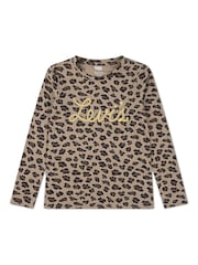 Levi's® Leopard Print Long Sleeve Top - Imagen 1 de 3