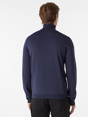 Oliver Sweeney Blue Merino Wool Roll Neck Jumper - Image 2 of 5