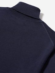 Oliver Sweeney Blue Merino Wool Roll Neck Jumper - Image 5 of 5
