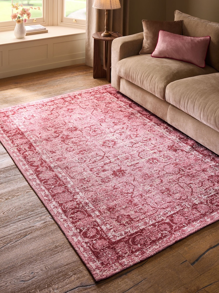 Pink Land Oriental Rug - Image 1 of 5