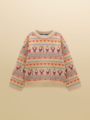 Joules Αγόρια, πλεκτό πουλόβερ Radlie Fair Isle - Εικόνα 1 από 4