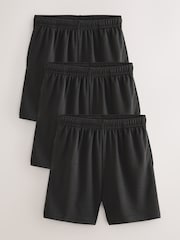 Black 3 Pack Sports Shorts (3-16yrs) - Image 3 of 3