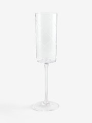 Set of 4 Evie Cut Crystal Champagne Flutes - Imagen 2 de 3