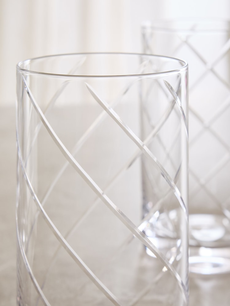 Set of 4 Evie Cut Crystal Tumbler Glasses - Imagen 2 de 3