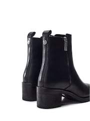 Moda in Pelle MbyModa Ocaso Double Zip Chunky Ankle Black Boots - Image 3 of 4