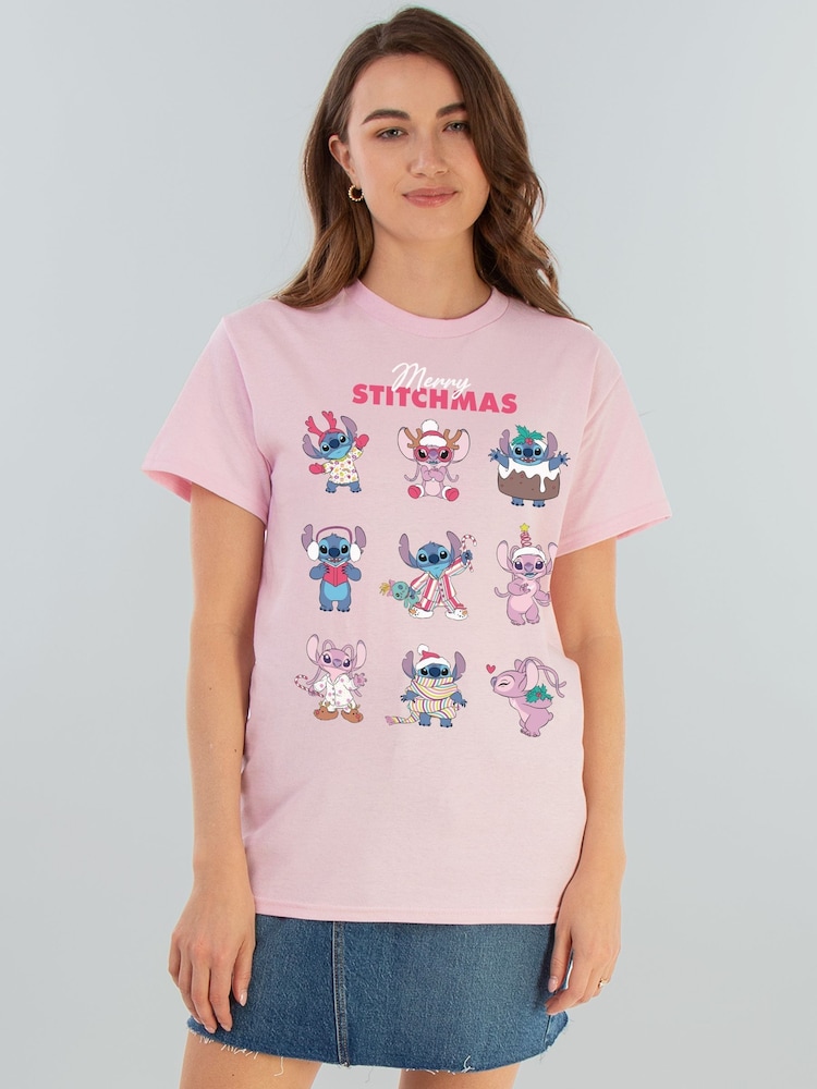 Brands In Pink Disney Lilo and Stitch Merry Stitchmas Christmas T-Shirt - Image 2 of 5