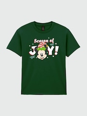 Brands In Green Disney Mickey Mouse Holly Jolly Christmas T-Shirt - Image 3 of 5