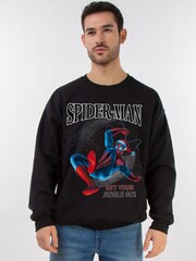 Brands In Black Marvel Spider-Man Jingle Christmas Sweatshirt - Image 2 of 5