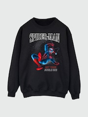 Brands In Black Marvel Spider-Man Jingle Christmas Sweatshirt - Image 3 of 5