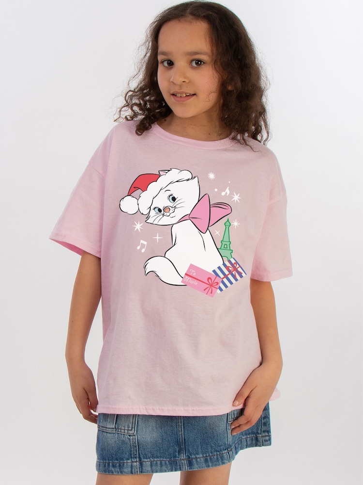 Brands In Pink Disney The Aristocats Marie Christmas T-Shirt - Image 1 of 5 Brands In Pink Disney The Aristocats Marie Christmas T-Shirt - Image 1 of 5