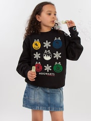 Brands In Black Harry Potter Christmas Baubles Sweatshirt - Image 2 of 5