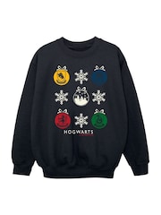 Brands In Black Harry Potter Christmas Baubles Sweatshirt - Image 3 of 5