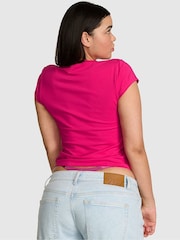 Victoria's Secret PINK Hot Stuff Pink Retro T-Shirt - Image 2 of 2