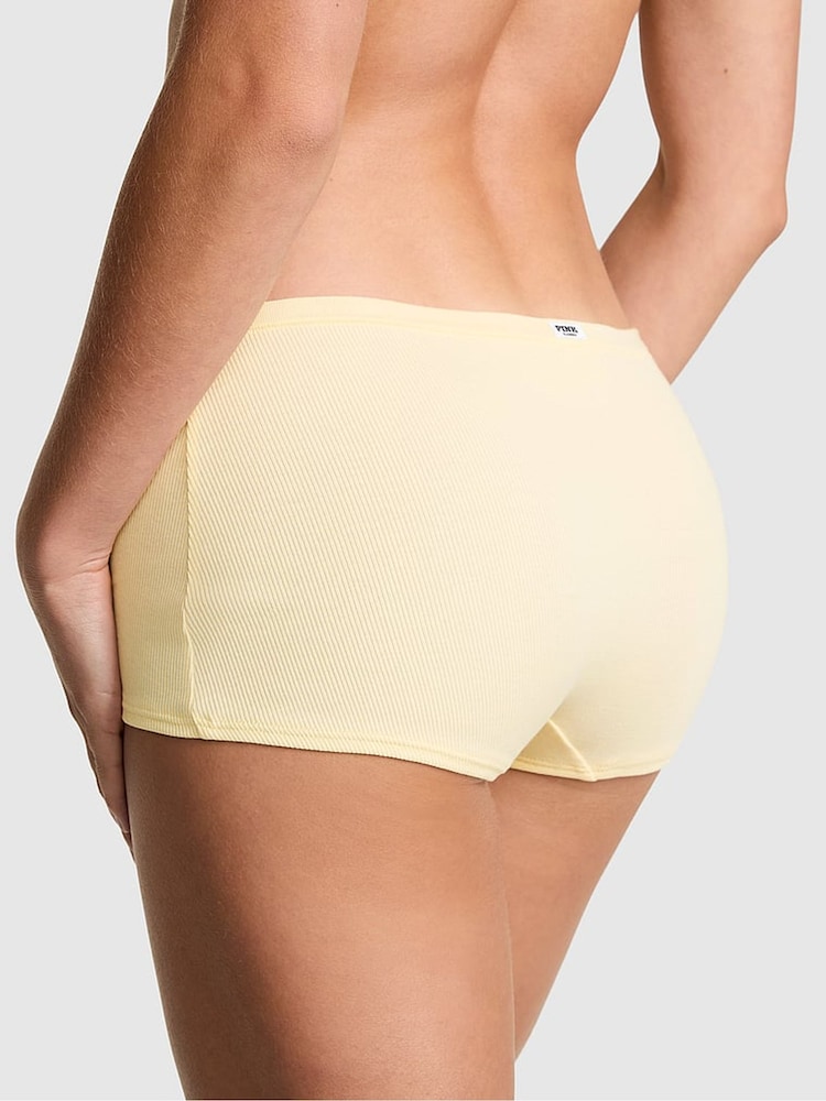 Victoria's Secret PINK Palest Yellow Boyshort Cotton Knickers - Image 2 of 2 Victoria's Secret PINK Palest Yellow Boyshort Cotton Knickers - Image 2 of 2