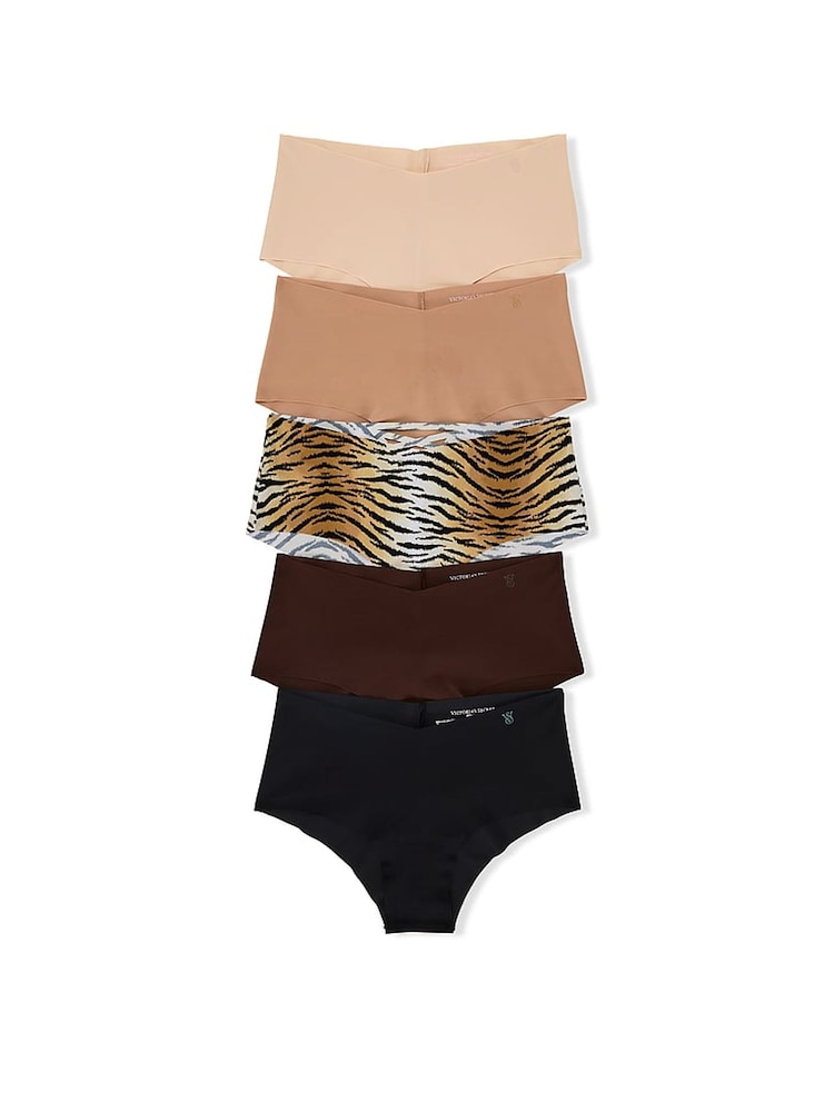 Victoria's Secret Nude/Tiger/Brown/Black Cheeky Knickers 5 Pack Knickers - Image 1 of 1