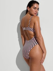 Victoria's Secret Green Iconic Stripe Swimsuit - Image 2 of 2