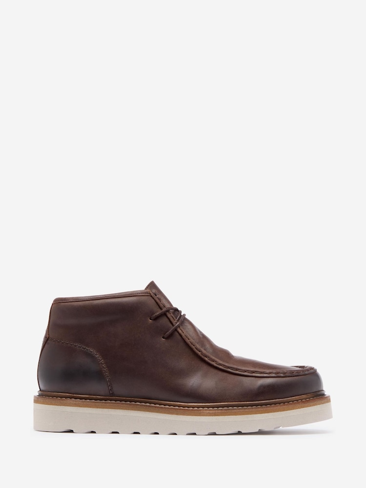 Oliver Sweeney Oiled Calf Leather Moccasin Brown Boots - Image 1 of 5