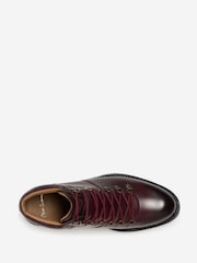 Oliver Sweeney Red Antiqued Calf Leather Hiker Boots - Image 4 of 5