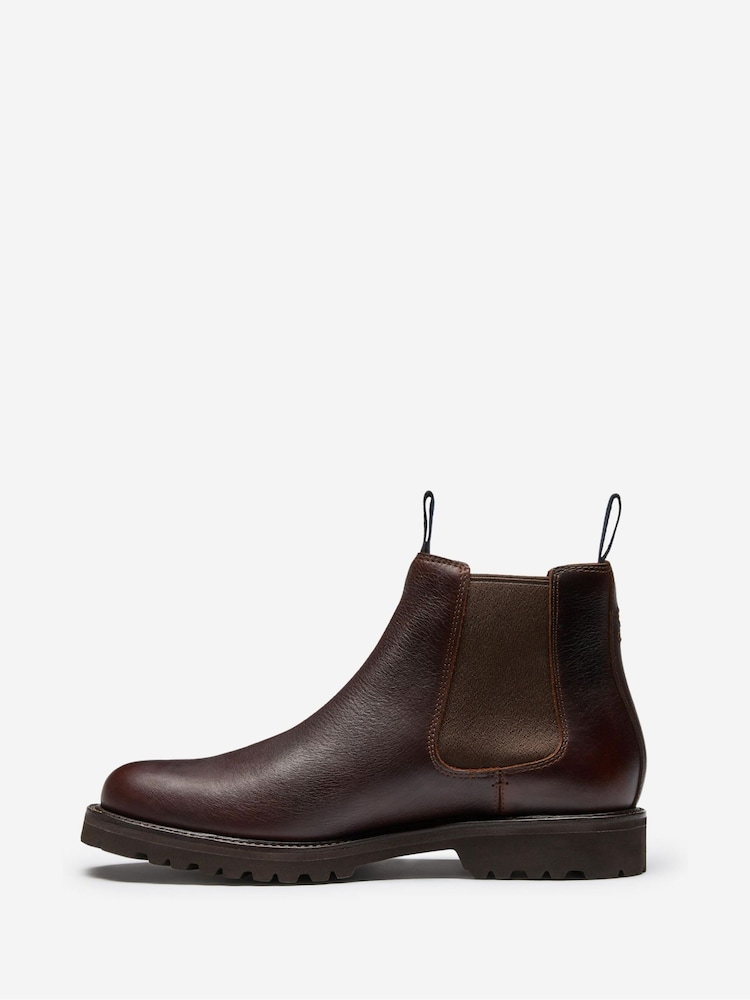 Oliver Sweeney Oiled Calf Leather Chelsea Brown Boots - Image 2 of 5