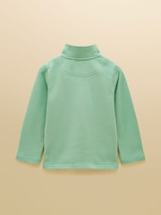 Joules Kids' Green Quater Zip Sweatshirt and Shorts Set - Image 3 of 9
