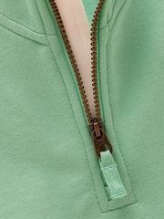 Joules Kids' Green Quater Zip Sweatshirt and Shorts Set - Image 7 of 9