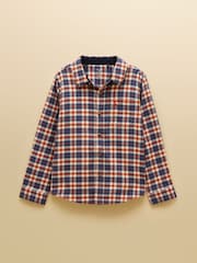 Joules חולצת פלנל במרקם סרוק עם משבצות, בנים - תמונה 1 מתוך 5
