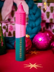 Lords Fragrance House Pink Stripe Scented Advent Candle - Image 2 of 5