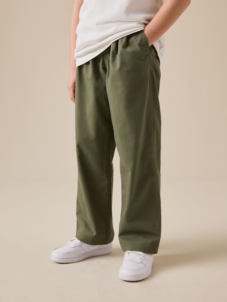 Khaki Green Pleat Chino Trousers (3-16yrs) - Image 1 of 6